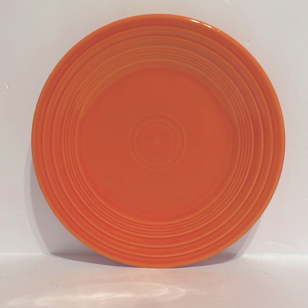 Fiesta Orange Classic Rim Rings Luncheon Plate